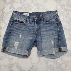 Gap 1969 Sexy Boyfriend Shorts‎ 24R Denim Distressed Cuffed Casual Summer Wear